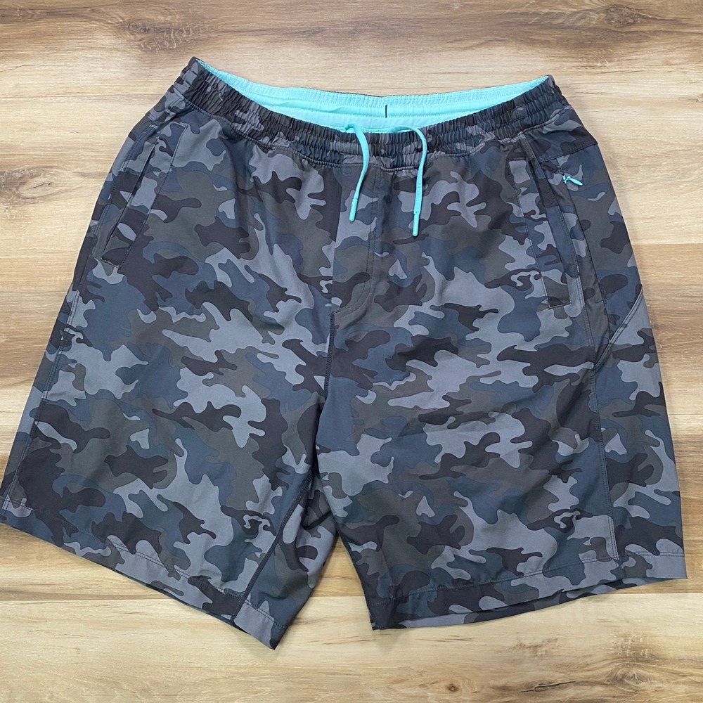 Birddogs Gym Shorts XXL Camo Lined Athletic Training Gray Camouflage
